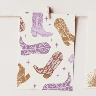 Cowgirl "End Piece" High Chair Bunting Banner Card