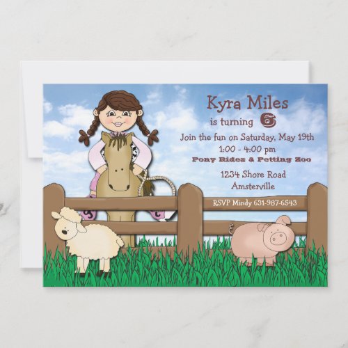 Cowgirl Farm Invitation