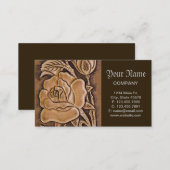 cowgirl fashion southwestern floral leather business card (Front/Back)