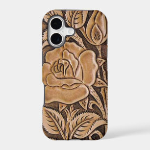 cowgirl fashion southwestern floral leather iPhone 17 case