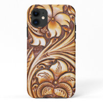 cowgirl fashion western country floral leather iPhone 11 case