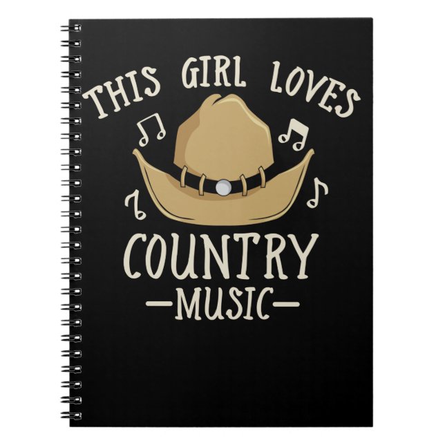 Cowgirl Female Country Music Lover Western Dancing Notebook (Front)