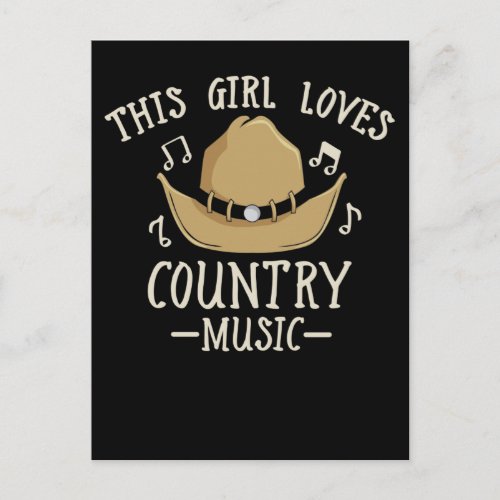 Cowgirl Female Country Music Lover Western Dancing Postcard