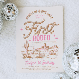 Cowgirl First Birthday Invitation