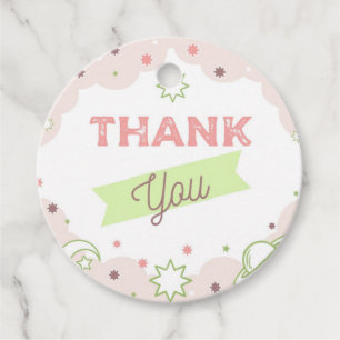 Cowgirl First Rodeo Birthday Circle Thank You Tag