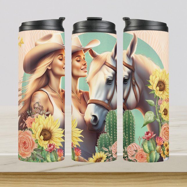 Cowgirl Floral Skinny Tumbler (Creator Uploaded)