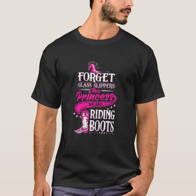 Cowgirl  Funny Cowgirl  Riding Boots Cowgirls T-Shirt (Front)