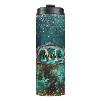 Cowgirl Glitter Monogram Thermal Tumbler