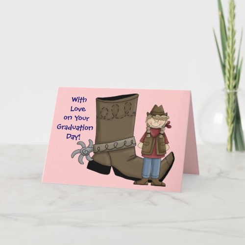 Cowgirl Graduation Boot  Spur _ Western Card