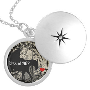 Cowgirl Graduation Class of Change Year Locket Necklace