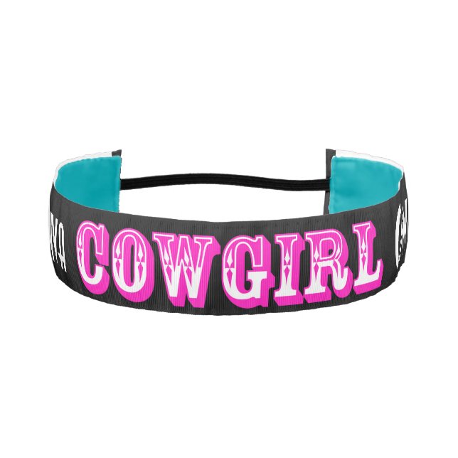 "Cowgirl" Hair Band Athletic Headband (Front)