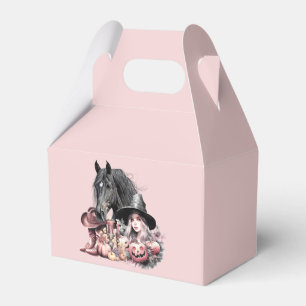 Cowgirl Halloween horse Brooms are for amateurs Favor Boxes