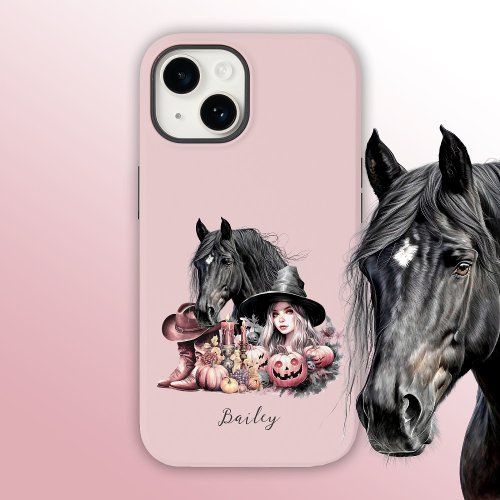 Cowgirl Halloween horse pink black girly Case_Mate iPhone 14 Case