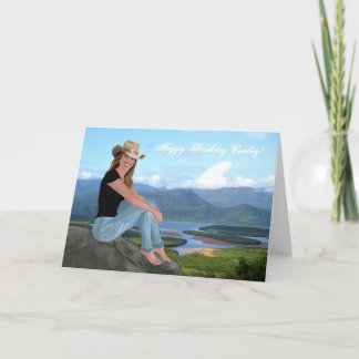 Cowgirl - Happy Birthday Cowboy - Card