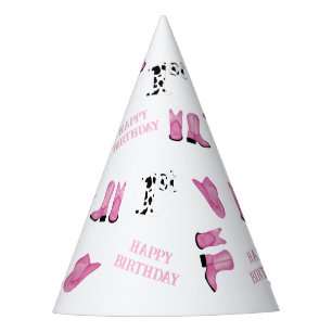 Cowgirl Happy Birthday  Party Hat