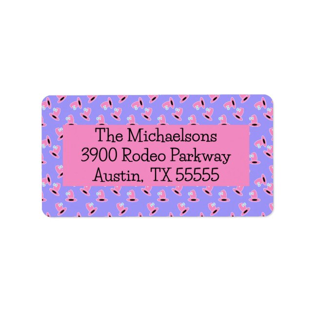 Cowgirl Hat Address Label (Front)