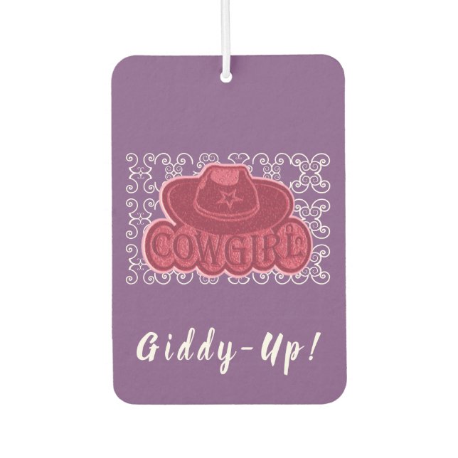 Cowgirl Hat Air Freshener (Front)