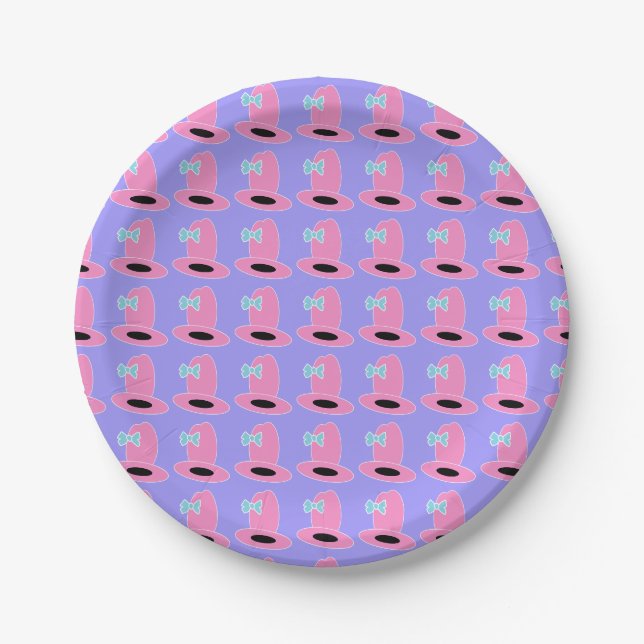 Cowgirl Hat Birthday Party Paper Plates (Front)