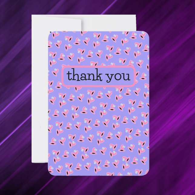 Cowgirl Hat Birthday Party Thank You Card (Creator Uploaded)