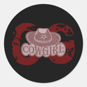 Cowgirl Hat! Classic Round Sticker