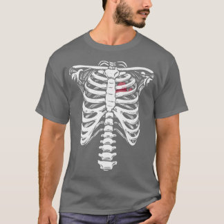 Cowgirl Hat Heart Skeleton Rib Cage Women's Rodeo  T-Shirt