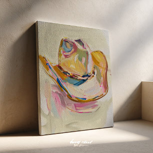 Cowgirl Hat Wall Art Canvas