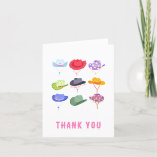 Cowgirl Hats Western Thank You Card