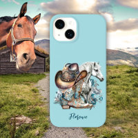 Cowgirl horse cowboy boots hat floral western 