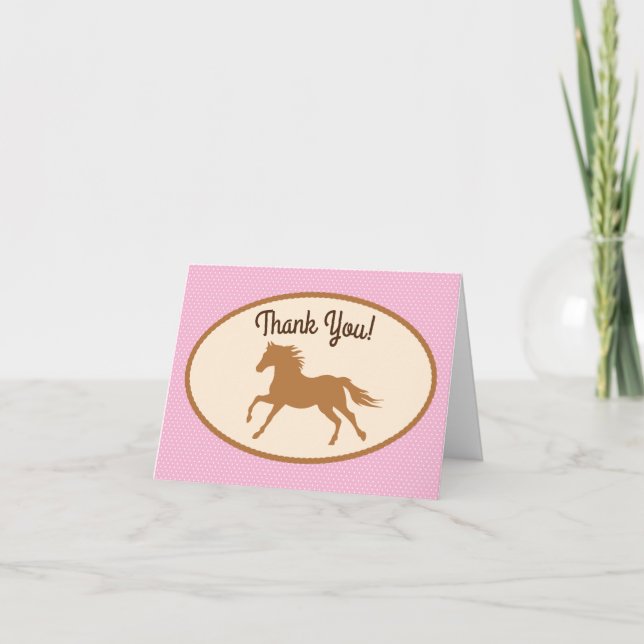 Cowgirl Horse Kid Girl's Birthday Party Theme Card (Front)