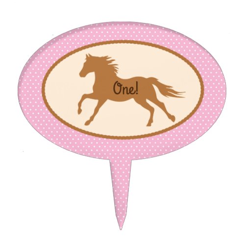 Cowgirl Horse Kids Birthday Party Cake Topper