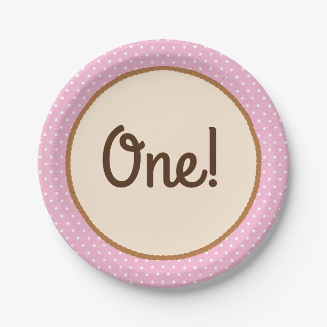 Cowgirl Horse Kid's Birthday Party Paper Plates (Front)