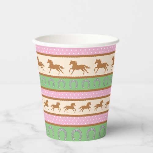 Cowgirl Horse Pony Cute 1st Birthday Party Kids Paper Cups