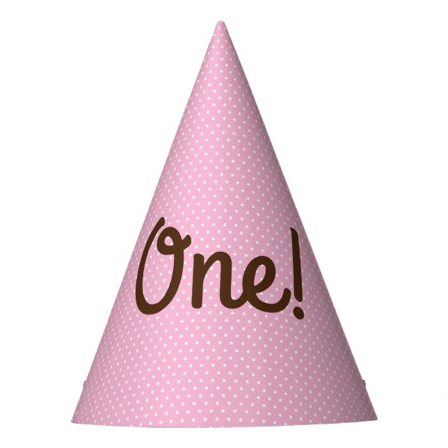 Cowgirl Horse Pony Cute 1st Birthday Party Theme Party Hat (Front)