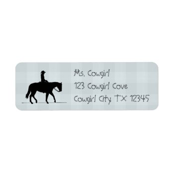 Cowgirl Horse Return Address Labels by Westernpalamino at Zazzle