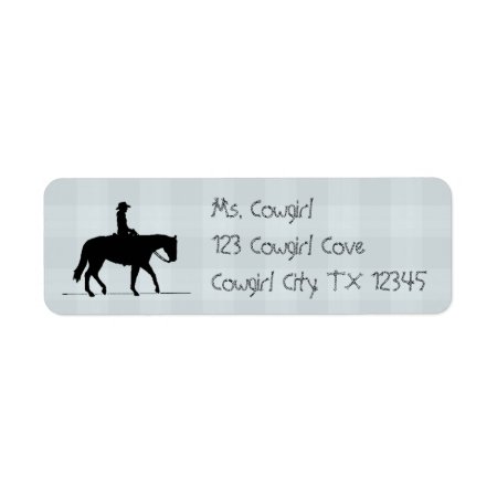 Cowgirl Horse Return Address Labels