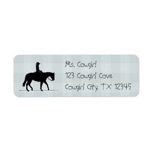 Cowgirl Horse Return Address Labels