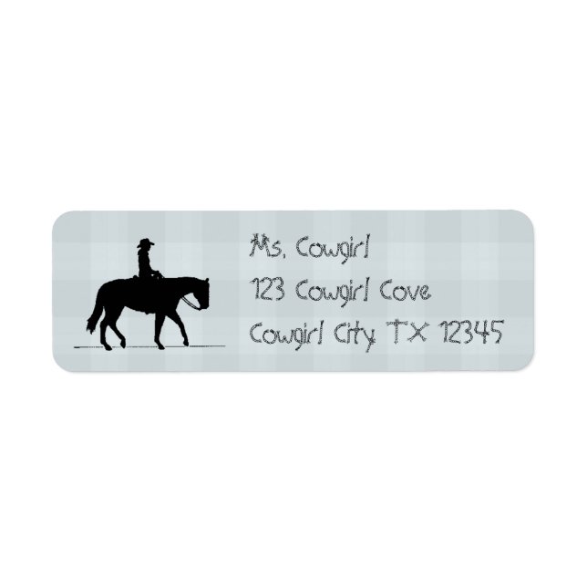 Cowgirl Horse Return Address Labels (Front)