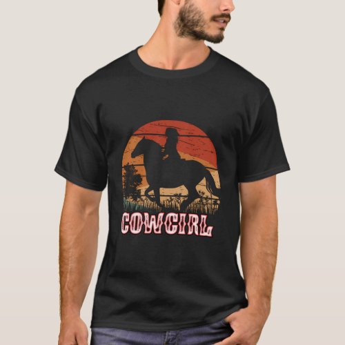Cowgirl Horse Riding Style Rodeo Texas Ranch T_Shirt