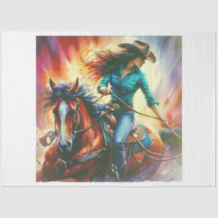 Cowgirl Horse Tissue Paper