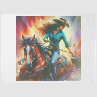 Cowgirl Horse Tissue Paper