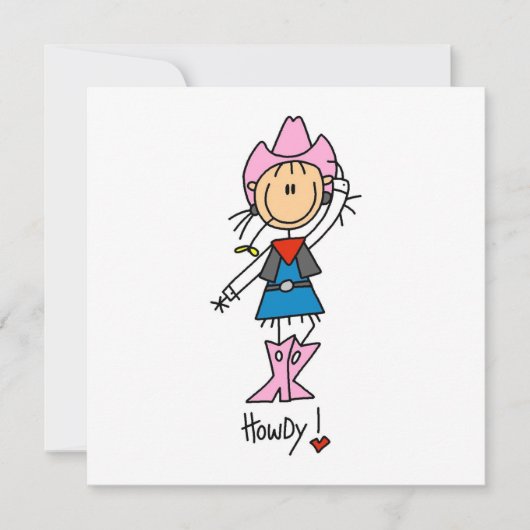 Cowgirl in Pink T-shirts and Gifts (Front)