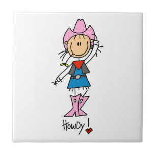 Cowgirl in Pink T-shirts and Gifts Tile