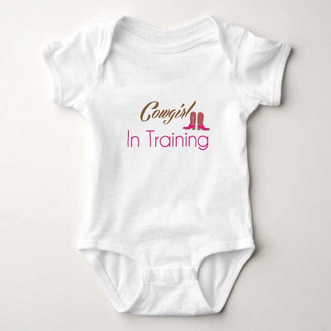 Cowgirl In Training Baby Apparel Bodysuit (Front)