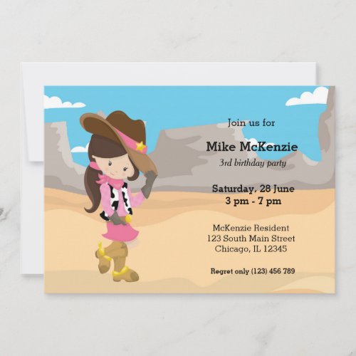 Cowgirl Invitation