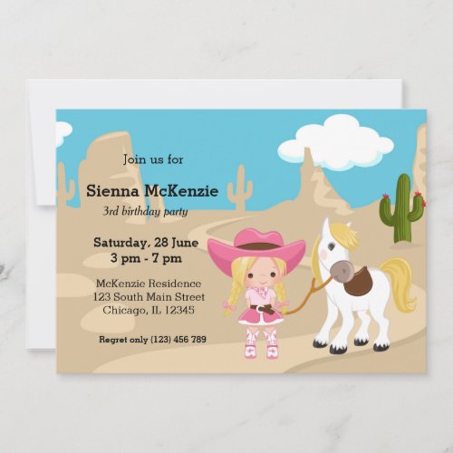 Cowgirl Invitation