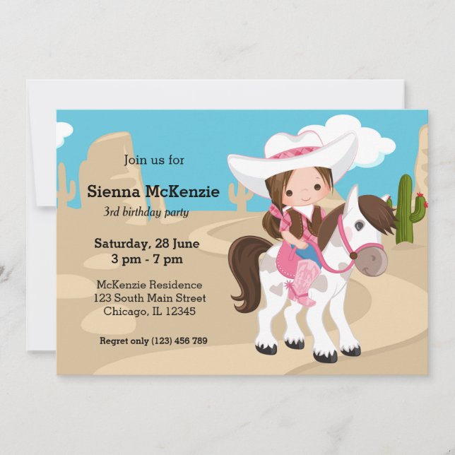 Cowgirl Invitation (Front)
