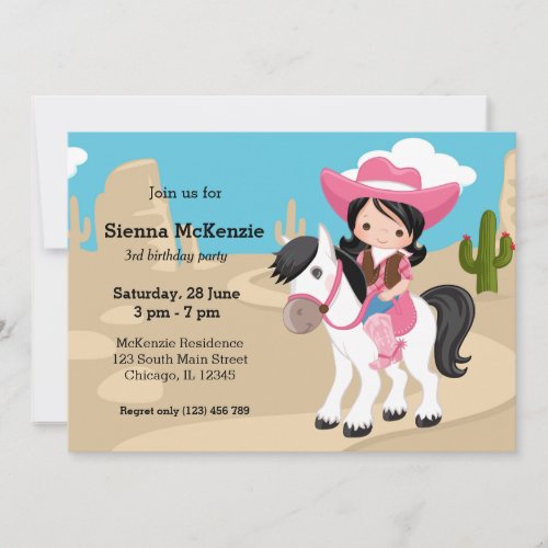 Cowgirl Invitation