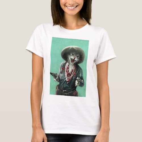 Cowgirl Kitten Outlaw T_shirt