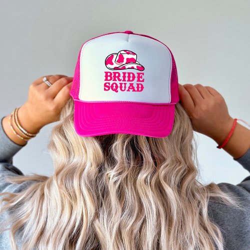 Cowgirl  Last Rodeo Bachelorette Bride Squad Trucker Hat