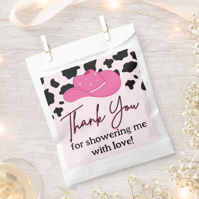 Cowgirl Last Rodeo Custom Thank You Favor Bag (Clipped)